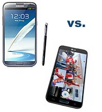 Samsung Galaxy Note 2 vs LG Optimus G Pro comparison
