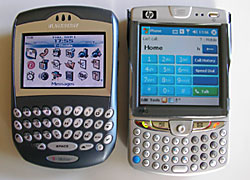 BlackBerry 7290 and HP iPAQ 6515