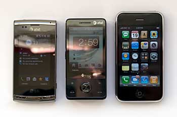 LG Incite, HTC Fuze and iPhone 3G