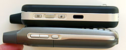 side of the XV6700 and Treo 700w PPC phones