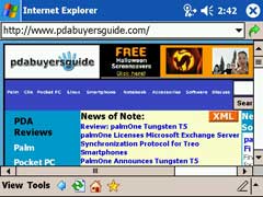 X50v IE screen shot