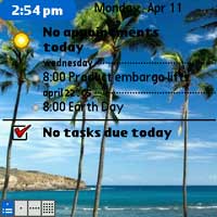 Palm agenda view