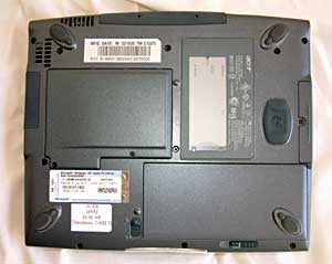 back view of the Acer C100 Tablet