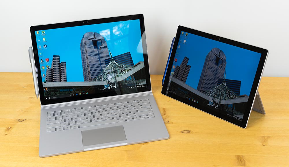 Microsoft Surface Book and Surface Pro 4