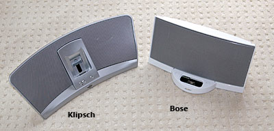 Bose and Klipsch iPod speaker systems
