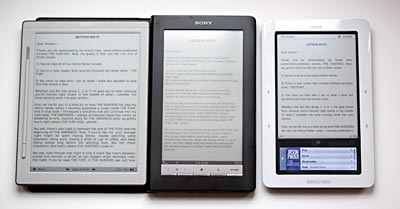 IREX DR800 Sony Reader and Kindle DX