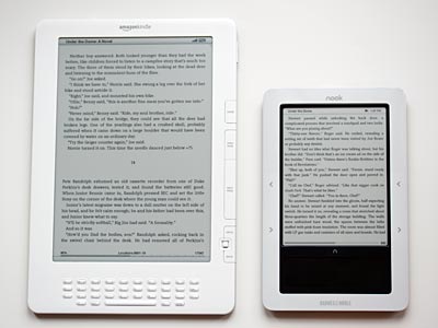 nook and Amazon Kindle DX