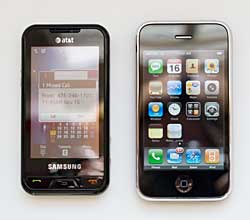 Samsung Eternity and iPhone 3G