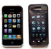 Samsung Instinct and iPhone