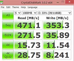 crystaldiskmark results